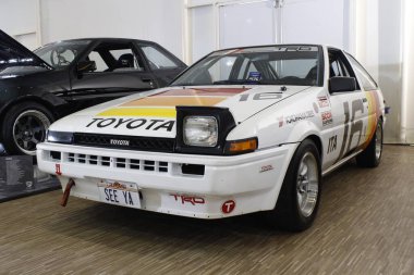 MUNTINLUPA, PH - 28 Ocak - Toyota sprrinter ae86 19 Ocak 2025 tarihinde Muntinlupa, Filipinler 'de Neo klasik araba fuarında. Neo Classic, Filipinler 'de düzenlenen bir pazar sonrası araba fuarıdır..