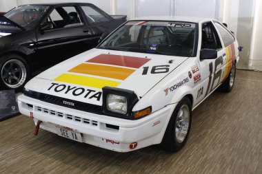MUNTINLUPA, PH - 28 Ocak - Toyota sprrinter ae86 19 Ocak 2025 tarihinde Muntinlupa, Filipinler 'de Neo klasik araba fuarında. Neo Classic, Filipinler 'de düzenlenen bir pazar sonrası araba fuarıdır..