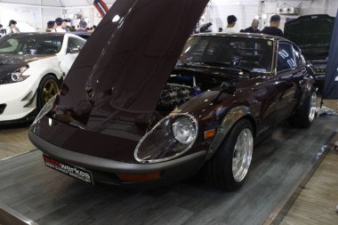 MUNTINLUPA, PH - JAN 28 - Nissan fairlady z at Neo classic car show on January 19, 2025 in Muntinlupa, Philippines. Neo classic is a aftermarket car show event in Philippines. clipart