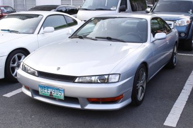 MUNTINLUPA, PH - JAN 28 - Nissan Silvia 19 Ocak 2025 tarihinde Muntinlupa, Filipinler 'de Neo klasik araba fuarında. Neo Classic, Filipinler 'de düzenlenen bir pazar sonrası araba fuarıdır..