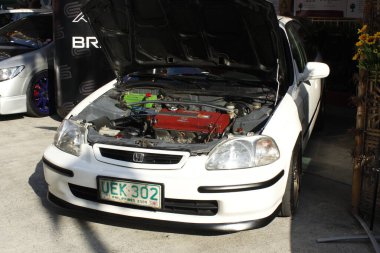 MANILA, PH - 25 Ocak - San Beda araba fuarında Honda civic 25 Ocak 2025 tarihinde Manila, Filipinler 'de. San Beda araba fuarı her yıl Filipinler 'de düzenlenen bir otomobil fuarıdır..