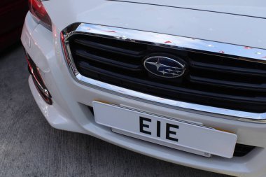 MANILA, PH - 25 Ocak - San Beda araba fuarında Subaru levorg 25 Ocak 2025 tarihinde Manila, Filipinler. San Beda araba fuarı her yıl Filipinler 'de düzenlenen bir otomobil fuarıdır..