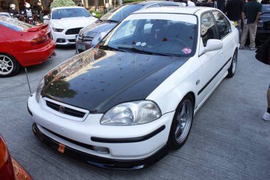 MANILA, PH - 25 Ocak - San Beda araba fuarında Honda civic 25 Ocak 2025 tarihinde Manila, Filipinler 'de. San Beda araba fuarı her yıl Filipinler 'de düzenlenen bir otomobil fuarıdır..