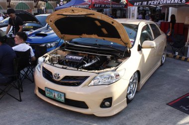MANILA, PH - 25 Ocak - Toyota corolla San Beda araba fuarında 25 Ocak 2025 tarihinde Manila, Filipinler 'de. San Beda araba fuarı her yıl Filipinler 'de düzenlenen bir otomobil fuarıdır..