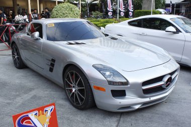 MANILA, PH-25 - Mercedes Benz 25 Ocak 2025 tarihinde Manila, Filipinler 'de San Beda araba fuarında amg. San Beda araba fuarı her yıl Filipinler 'de düzenlenen bir otomobil fuarıdır..
