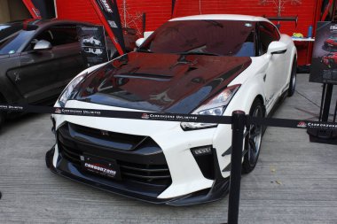 MANILA, PH-25 Ocak 2025 'te San Beda araba fuarında Nissan Gtr, Manila, Filipinler' de. San Beda araba fuarı her yıl Filipinler 'de düzenlenen bir otomobil fuarıdır..