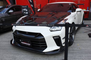 MANILA, PH-25 Ocak 2025 'te San Beda araba fuarında Nissan Gtr, Manila, Filipinler' de. San Beda araba fuarı her yıl Filipinler 'de düzenlenen bir otomobil fuarıdır..