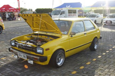Pasay, PH - 1 Şubat - Toyota starlet at Mega meet on February 1, 2025, Pasay, Filipinler. Mega karşılaşması Filipinler 'de düzenlenen bir araba etkinliğidir..