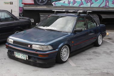 PARANAQUE, PH - 9 Şubat - Toyota corolla Prosper car 'da 9 Şubat 2025 tarihinde Paranaque, Filipinler' de buluştu. Prosper, Filipinler 'de bir etkinlik düzenleyen bir araba grubu..