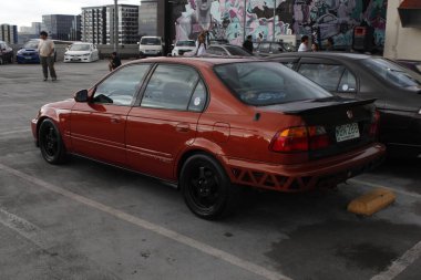 PARANAQUE, PH - 9 Şubat - Honda Civic at Prosper car meet on 9 Şubat 2025, Paranaque, Filipinler. Prosper, Filipinler 'de bir etkinlik düzenleyen bir araba grubu..