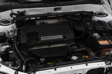 PARANAQUE, PH - 9 Şubat - Mitsubishi serap motoru Prosper arabasında 9 Şubat 2025 tarihinde Paranaque, Filipinler 'de buluştu. Prosper, Filipinler 'de bir etkinlik düzenleyen bir araba grubu..