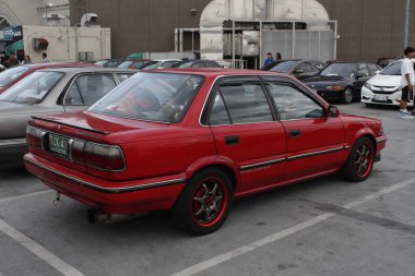 PARANAQUE, PH - 9 Şubat - Toyota corolla Prosper car 'da 9 Şubat 2025 tarihinde Paranaque, Filipinler' de buluştu. Prosper, Filipinler 'de bir etkinlik düzenleyen bir araba grubu..