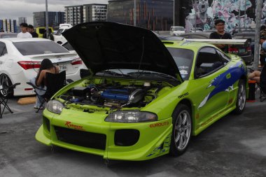 PARANAQUE, PH - 9 Şubat - Mitsubishi tutulması Prosper arabasında 9 Şubat 2025 tarihinde Paranaque, Filipinler 'de buluştu. Prosper, Filipinler 'de bir etkinlik düzenleyen bir araba grubu..
