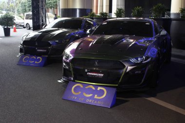 PARANAQUE, PH - 9 Şubat - Ford Mustang 9 Şubat 2025 tarihinde Paranaque, Filipinler 'de Super Fest Manila' da. Super Fest Manila, Filipinler 'de düzenlenen bir otomobil fuarıdır..