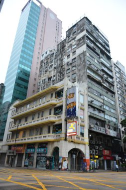 KOWLOON, HK - 24 Mayıs 2024 'te Kowloon, Hong Kong' da akciğer tıbbı cephede. Kowloon, Hong Kong 'da bir şehirdir..