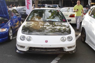 MUNTINLUPA, PH - MAR 8 - Honda acura integra Honda Meet Manila 'da 8 Mart 2025 tarihinde Muntinlupa, Filipinler' de. Honda Meet Manila, Filipinler 'de düzenlenen bir otomobil etkinliği.