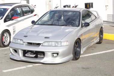MUNTINLUPA, PH-MAR 8 - Honda Meet Manila 'da Honda integra 8 Mart 2025 tarihinde Muntinlupa, Filipinler' de. Honda Meet Manila, Filipinler 'de düzenlenen bir otomobil etkinliği.