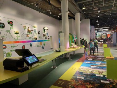 KOWLOON, HK - 22 Mayıs - HK Bilim Müzesi hayvanları 22 Mayıs 2024 tarihinde Kowloon, Hong Kong 'da. Hong Kong, Kowloon 'da bir bilim müzesi..