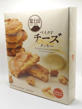 MANILA, PH - 22 Şubat - Fuji Dağı tatlı peynir kurabiyeleri 22 Şubat 2025 tarihinde Manila, Filipinler 'de. Fuji Dağı Japonya 'da bir Japon gıda üreticisi..