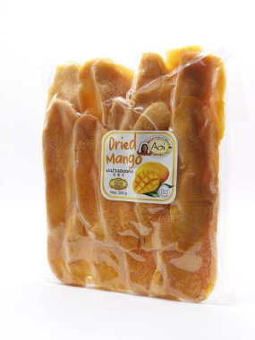 MANILA, PH - 22 Şubat - Aoi 22 Şubat 2025 tarihinde Manila, Filipinler 'de mango kuruttu. Aoi Tayland merkezli bir yemek üreticisi..