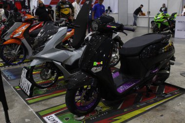 Pasay, PH - MAR 22 - Honda Giorno 22 Mart 2025 tarihinde Pasay, Filipinler 'de yarışa katıldı. İçerideki bisiklet festivali Filipinler 'de bir motosiklet etkinliği..