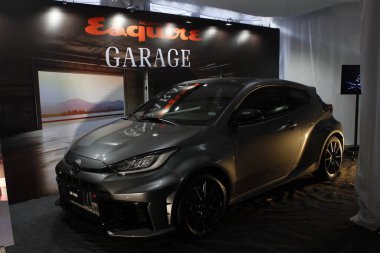 Pasay, PH - APR 13 - Toyota yaris gr Manila Uluslararası Otomobil Fuarı 'nda (MIAS) 13 Nisan 2025, Pasay, Filipinler. MIAS, Filipinler 'de düzenlenen bir otomobil fuarıdır..