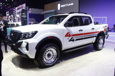 Pasay, PH - 13 Nisan - Nissan navara Manila Uluslararası Otomobil Fuarı 'nda (MIAS) 13 Nisan 2025 tarihinde Pasay, Filipinler' de. MIAS, Filipinler 'de düzenlenen bir otomobil fuarıdır..