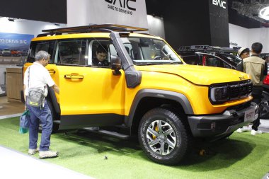 Pasay, PH - APR 13 - Baic b40 Manila Uluslararası Otomobil Fuarı 'nda (MIAS) 13 Nisan 2025, Pasay, Filipinler. MIAS, Filipinler 'de düzenlenen bir otomobil fuarıdır..