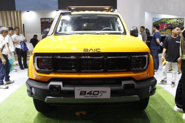 Pasay, PH - APR 13 - Baic b40 Manila Uluslararası Otomobil Fuarı 'nda (MIAS) 13 Nisan 2025, Pasay, Filipinler. MIAS, Filipinler 'de düzenlenen bir otomobil fuarıdır..