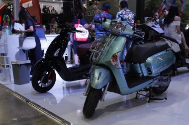 Pasay, PH - MAR 22 - Kymco 22 Mart 2025 tarihinde Pasay, Filipinler 'deki Inside yarışı bisiklet festivalinde 125 kişi. İçerideki bisiklet festivali Filipinler 'de bir motosiklet etkinliği..