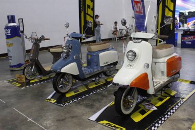 Pasay, PH - MAR 22 - Honda Julio 22 Mart 2025 tarihinde Pasay, Filipinler 'de Inside yarış bisikleti festivalinde. İçerideki bisiklet festivali Filipinler 'de bir motosiklet etkinliği..