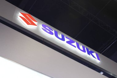 PASAY, PH - APR. 5 - Suzuki imzası Makina Moto Show 'da 5 Nisan 2025 tarihinde Pasay, Filipinler' de. Makina Moto, Filipinler 'de düzenlenen bir motosiklet fuarı.. 