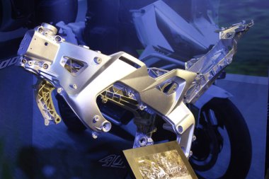 PASAY, PH - APR. 5 - Zontes motosiklet çerçevesi Makina Moto Show 'da 5 Nisan 2025 tarihinde Pasay, Filipinler' de. Makina Moto, Filipinler 'de düzenlenen bir motosiklet fuarı.. 