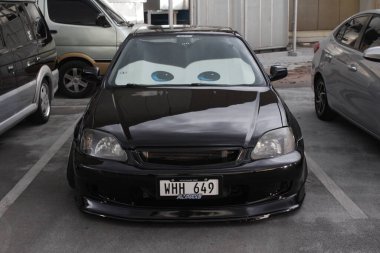 PARANAQUE, PH - 15 Haziran - Honda civic at Stance Pilipinas triple header car meet on June 15, 2025, Paranaque, Filipinler. Stance Pilipinas, Filipinler merkezli bir otomobil grubu..