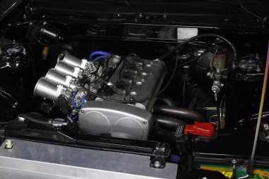 PARANAQUE, PH - 25 Mayıs - Toyota trueno motor Auto Industria 25 Mayıs 2025 tarihinde Paranaque, Filipinler 'de sıcak yaz karşılaşması. Auto Industria Filipinler 'de bir otomotiv kaynağıdır..