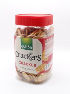 22 Şubat 2025 'te Manila, Filipinler' de Gullon Mini Krakerleri. Gullon İspanya 'da kraker üreticisi..