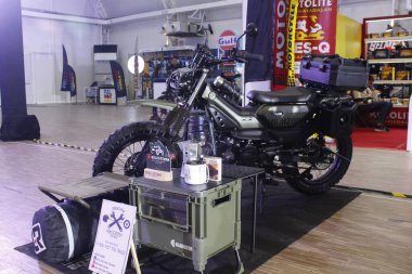 MUNTINLUPA, PH - SEPT 6 - Yamaha pg1 Ride Ph 8. yıldönümü 6 Eylül 2025, Muntinlupa, Filipinler. Ride Ph, Filipinler 'de bir motosiklet medya platformudur..