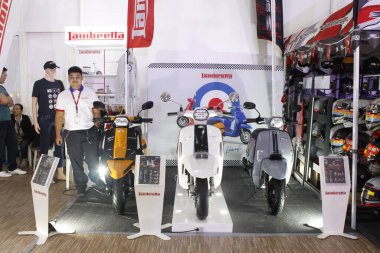MUNTINLUPA, PH - SEPT 6 - Lambretta booth at Ride Ph 8th anniversary on September 6, 2025 in Muntinlupa, Philippines. Ride Ph is a motorcycle media platform in the Philippines.