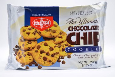 MANILA, PH - FEB 22 - Fibisco chocolate chip cookies on February 22, 2025 in Manila, Philippines. 