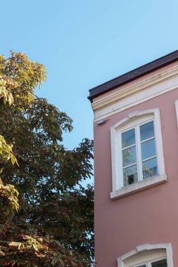 Ahşap pencereli minimalist klasik mimari