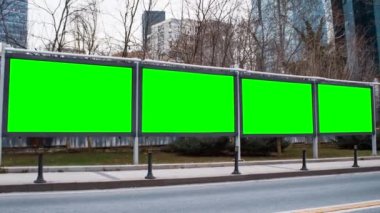 Billboard modelleme videosu, yeşil ekran krom anahtarı, kamera efektini büyüt