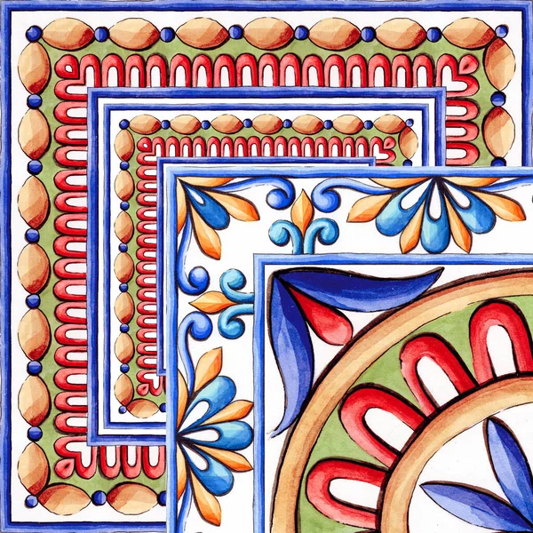 纺织品 云母用水彩装饰 — 图库照片