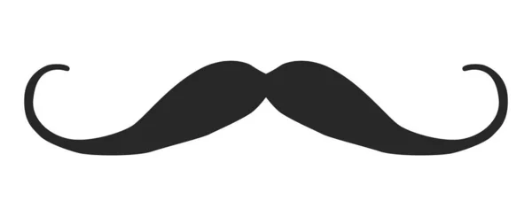 Угорські Вуса Стилю Moustache Beard Ілюструють Обличчя Вусів Векторний Чорний — стоковий вектор