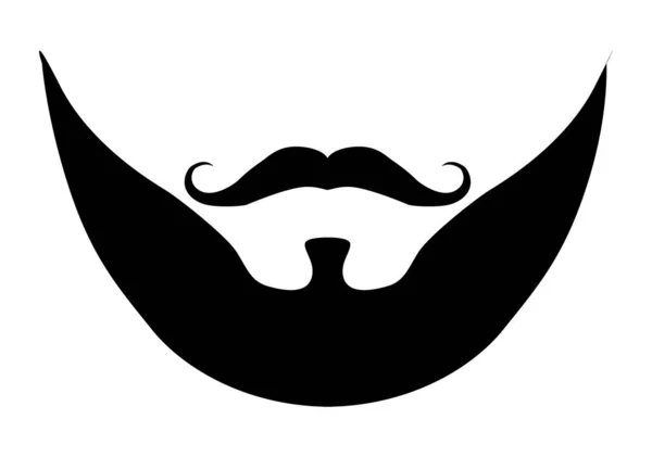 Verdi Beard Stijl Mannen Illustratie Gezichtshaar Snor Vector Zwarte Man — Stockvector