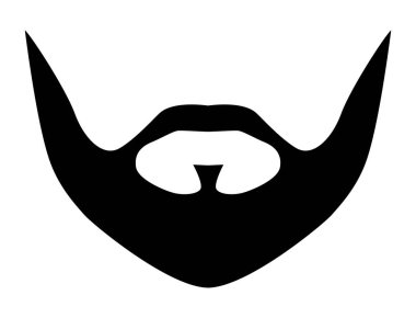 Kurumsal Sakal stili erkek çizimi. Yüz kıllı bıyık. Siyah vektör erkek moda düz berber koleksiyonu seti. Beyaz arkaplanda şık saç stili izole edilmiş dış hat.