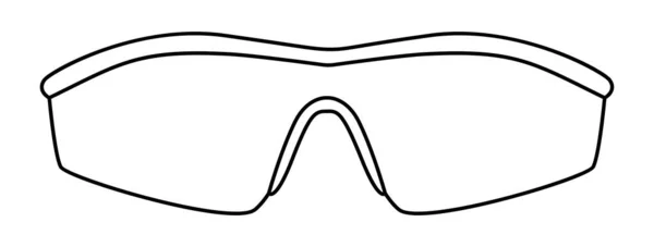 Protettivo Racer Occhiali Telaio Moda Illustrazione Accessorio Sunglass Vista Frontale — Vettoriale Stock