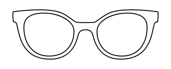 Pantos Quadro Óculos Moda Acessório Ilustração Visão Frontal Vidro Solar —  Vetores de Stock