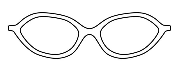 Foxy Rám Brýle Módní Doplňky Ilustrace Sluneční Brýle Přední Pohled — Stockový vektor
