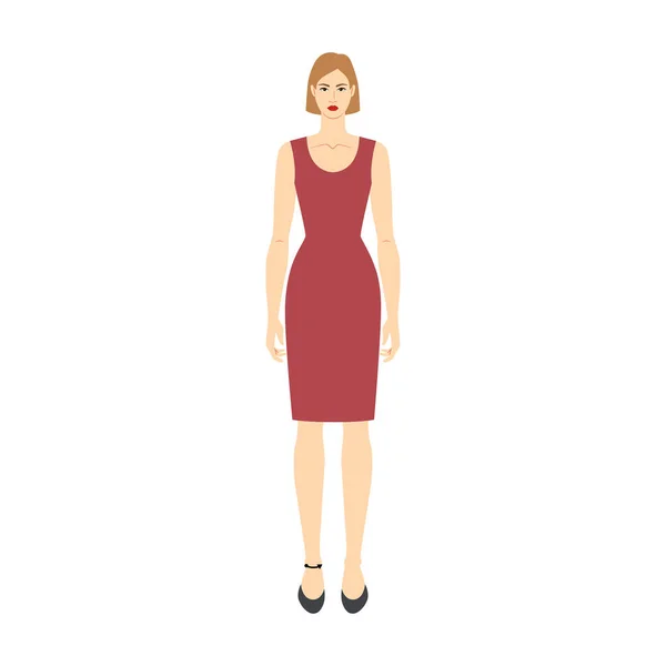 Mulheres Para Fazer Corpo Medição Tornozelo Com Setas Moda Ilustração — Vetor de Stock
