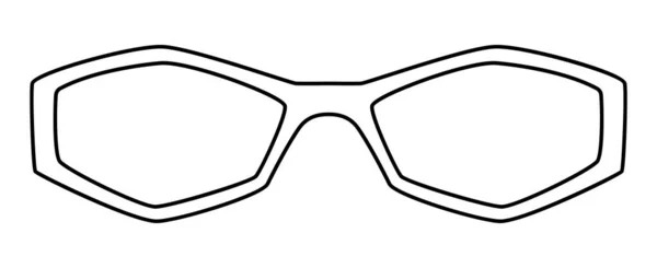 Gelecekçi Octagon Çerçeve Gözlükleri Moda Aksesuarları Erkekler Kadınlar Için Güneş — Stok Vektör